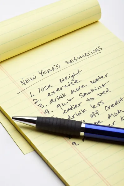 New Years Resolution List — Stock Photo, Image