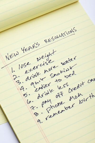 New Years Resolution List