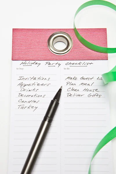 Party Checklist — Stock Photo, Image