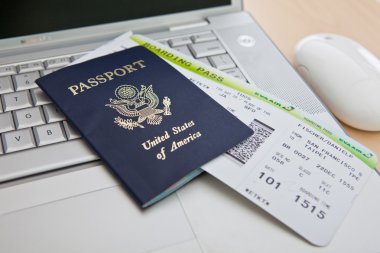 pasaport ve biniş kartı