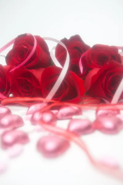 Růže a candy — Stock fotografie