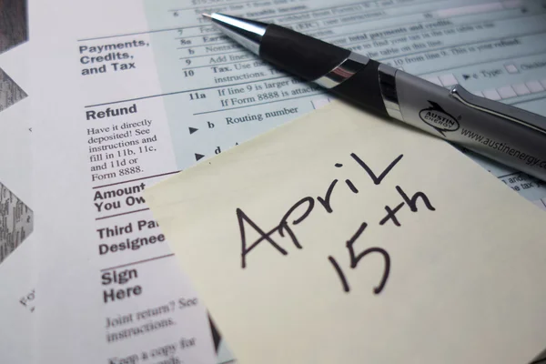 Data de vencimento do imposto — Fotografia de Stock