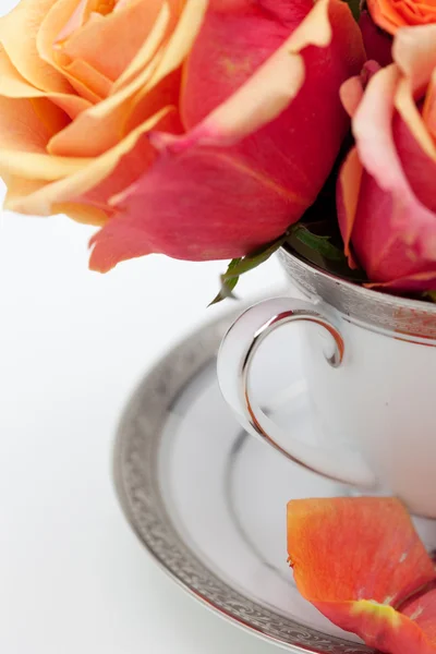 Чашка чая Цветы — стоковое фото