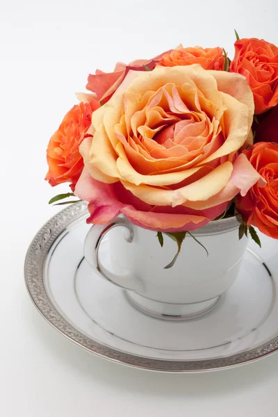 Taza de té Flores —  Fotos de Stock