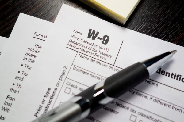 W9 Tax Form — Stock Photo, Image