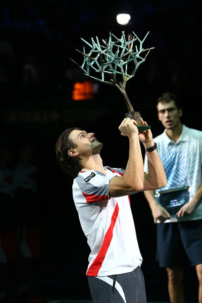 David Ferrer - vincitore del BNP Paribas Masters — Foto Stock