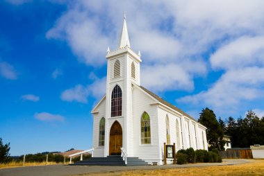 Little white church clipart