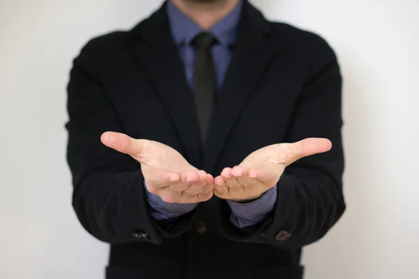 Tomma händer bussines man — Stockfoto