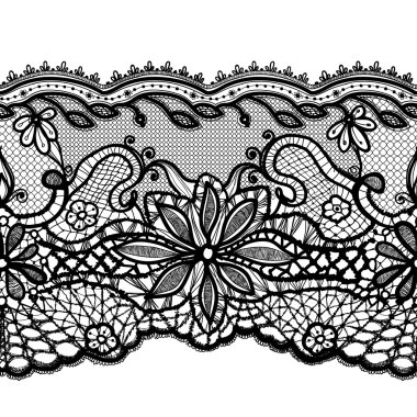 soyut dantel kurdele seamless modeli öğeleri çiçekli.