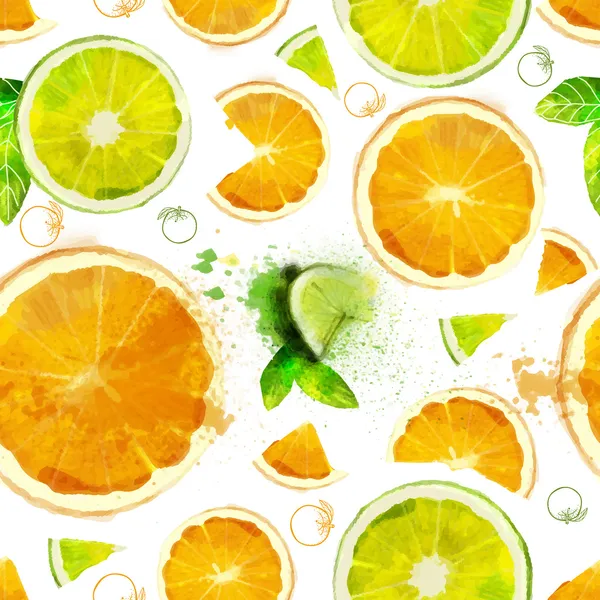 Vector Fruit seamless pattern — Διανυσματικό Αρχείο