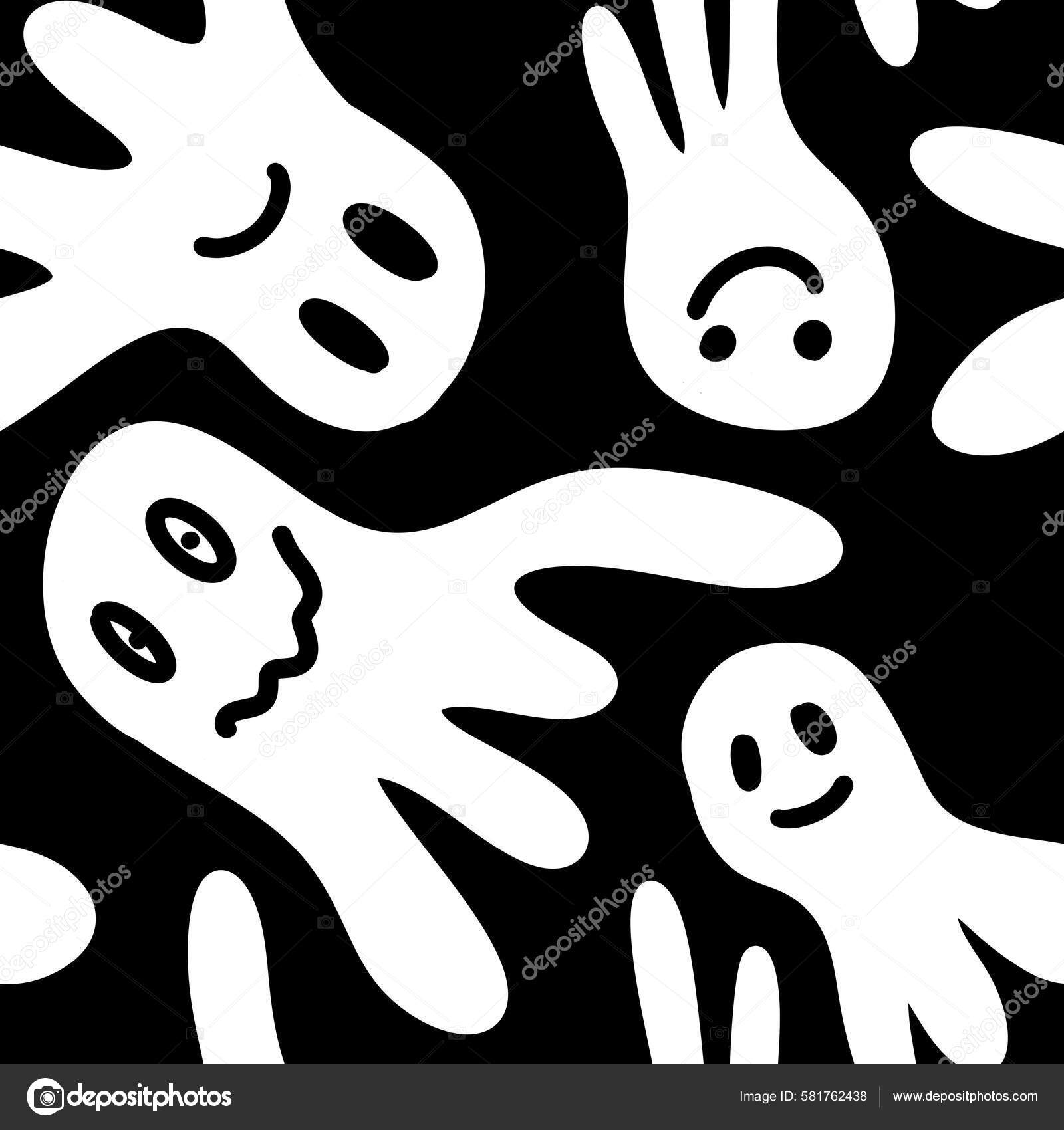 Fantasma de halloween fofo com ilustração de abóbora malvada fantasma de  desenho animado halloween