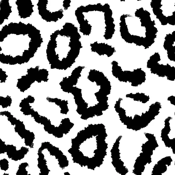 Patrón Sin Costura Dibujado Mano Estampado Tela Animal Leopardo Blanco —  Fotos de Stock