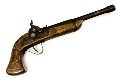 eski ahşap silah izole