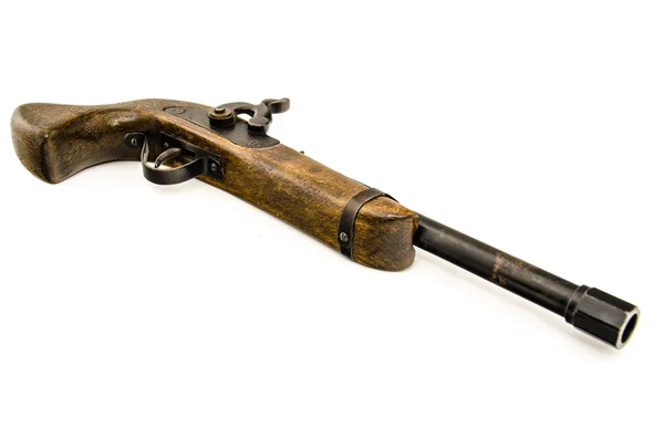 Old wooden gun isolated — Stock Photo, Image