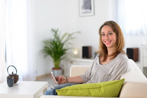 Attractive young women at home — Stock Photo, Image