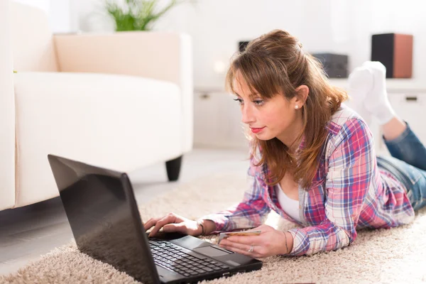 Attractive young women at home — Stock Photo, Image