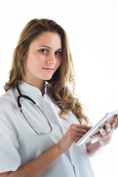 Portrait isolé d'un beau jeune étudiant en médecine — Photo