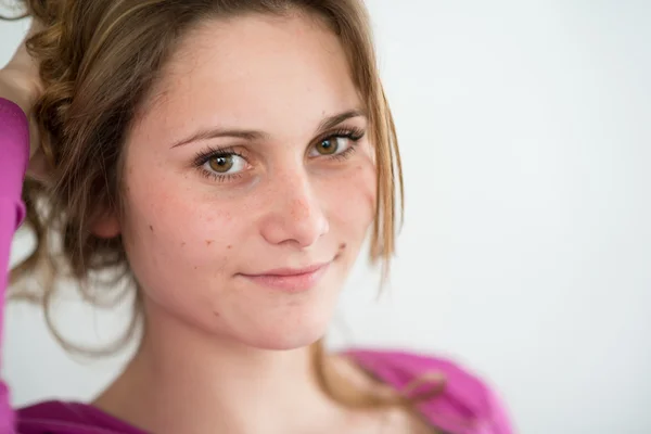 Isolated portrait of a cheerful young women — Stock Photo, Image