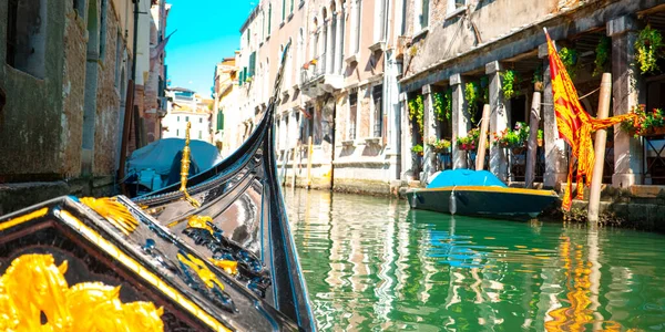 View Gondola Flowing Venetian Canals — Φωτογραφία Αρχείου