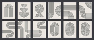 Organik doğal şekilli orta çağ modern minimalist sanat baskısı. Bej üzerine asgari geometrik siyah çizgi olan soyut çağdaş estetik arka plan. Boho duvar dekoru.