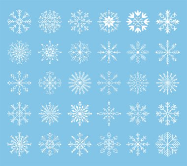 El çizimi Noel çizgisi kar taneleri. Yeni yıl beyaz buz kristali çizimi. Soyut karalama, Kış sembolü. Noel amblemi