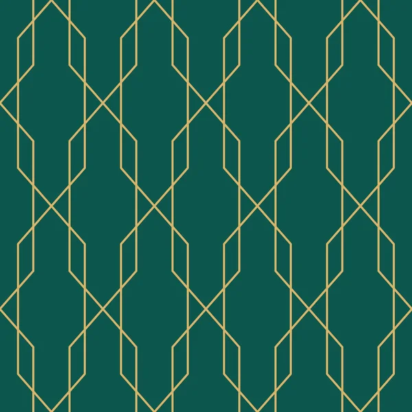 Vintage Art Deco Seamless Pattern Γεωμετρικά Χρυσά Σχήματα Σύγχρονη Απεικόνιση — Διανυσματικό Αρχείο