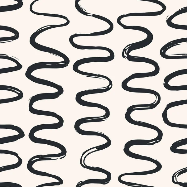 Esthétique Contemporain Imprimé Motif Sans Couture Avec Abstrait Minimal Lignes — Image vectorielle