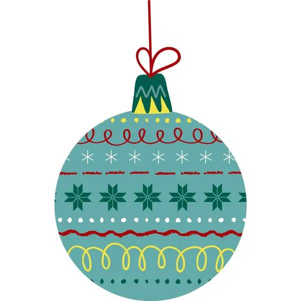 Bola de Navidad icono decoración esfera vector bauble — Vector de stock