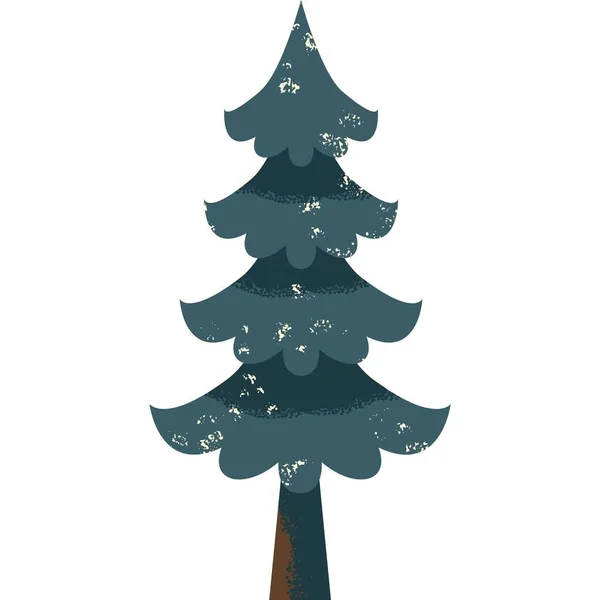 Árbol de pino icono abeto bosque evergreen vector — Archivo Imágenes Vectoriales