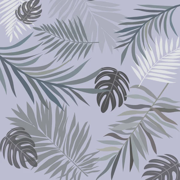 Elegantes Muster Aus Palmzweigen Wiederholte Vektorillustration — Stockvektor