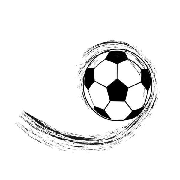 Ballon Foot Volant Concept Objectif Illustration Vectorielle — Image vectorielle