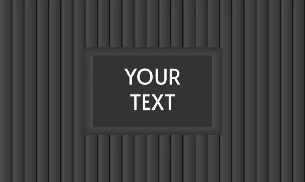 コピースペース付きの3D抽象的背景 豪華な黒のマットの背景 文字のための場所とシックなベクトルテンプレート — ストックベクタ