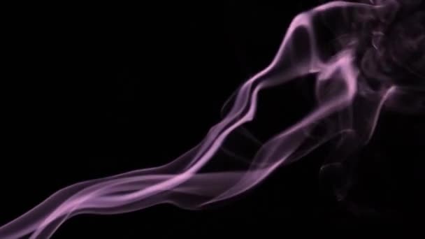 Changing Smoke Pattern Black Background — Stock Video