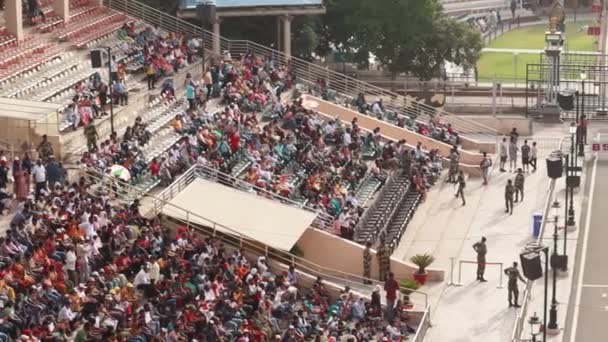 Amritsar Punjab India May 20Th 2022 Crowd Gathered Attari Wagah — Αρχείο Βίντεο