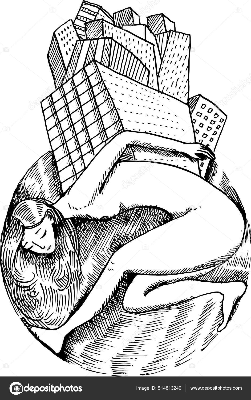 Earth Woman Bent Pressure Houses Urbanization Drawn Hand Vector Stock Vector Image by ©Kab_Diana #514813240 Earth Woman Bent Pressure Houses Urbanization Drawn Hand Vector Stock Vector Image by ©Kab_Diana #514813240