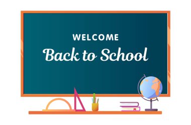 Okula geri dön. Tahta. Metinleriniz için yeri olan modern okul arkaplanı.