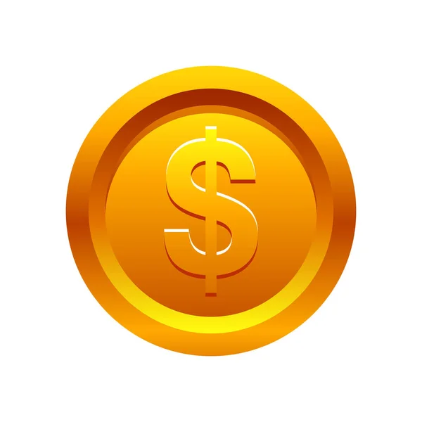 Icône Argent Vectoriel Illustration Dessin Animé Dollar — Image vectorielle