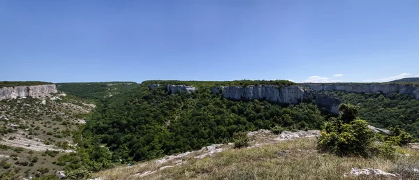 Högupplöst Foto Ett Panoramalandskap Med Cuesta Berg Dessa Branta Vita — Stockfoto