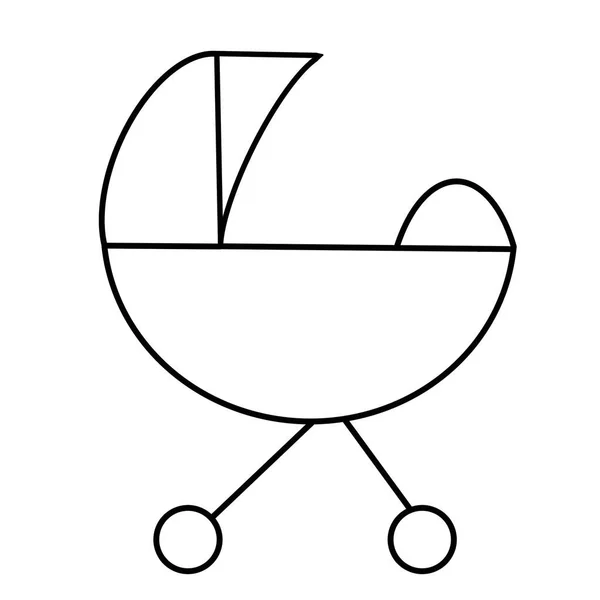 Икона Детской Коляски Детский Транспорт — стоковое фото