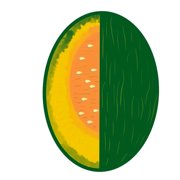 Zelený Meloun Pozdně Zralý Zralé Ovoce — Stock fotografie