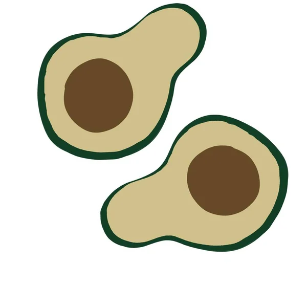 Avocado Patroon Gezonde Groene Groente Met Been Natuurlijke Boerderij — Stockfoto