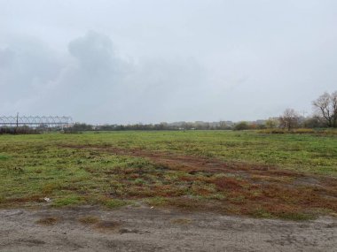 Parlak toprak yüzeyi. Sonbaharın başı