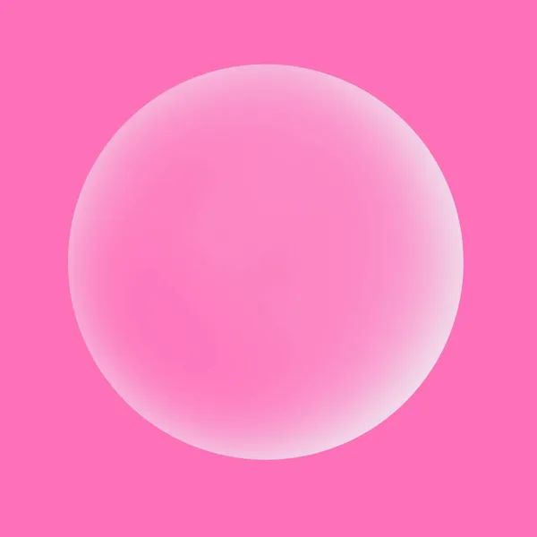 Palloncino Bianco Bolla Sapone Sfondo Rosa — Foto Stock