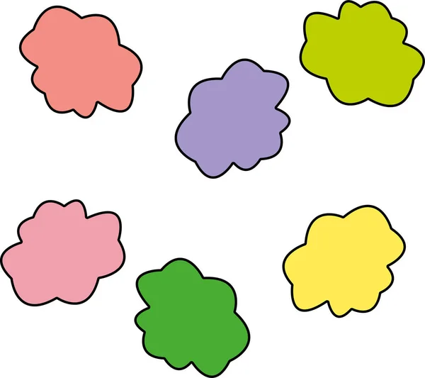 Nuvens Multicoloridas Manchas Manchas Diferentes Tintas — Vetor de Stock