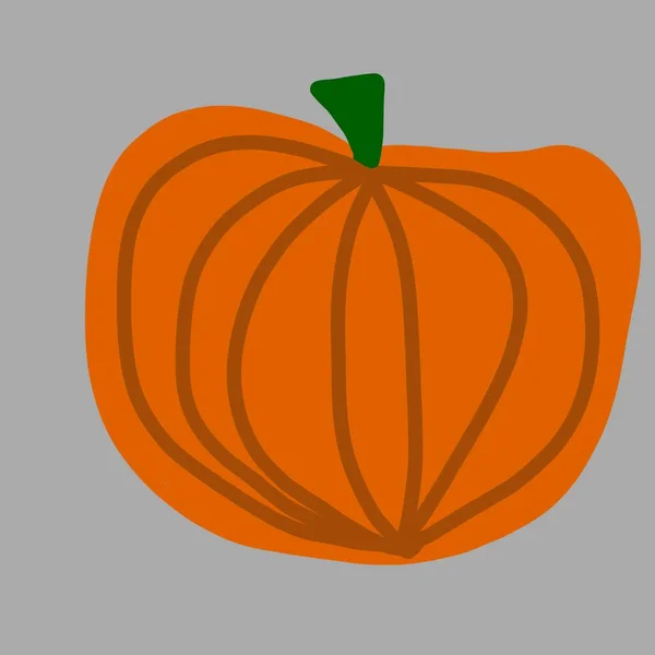 Kürbis Herbst Orange Gemüse Illustration — Stockfoto