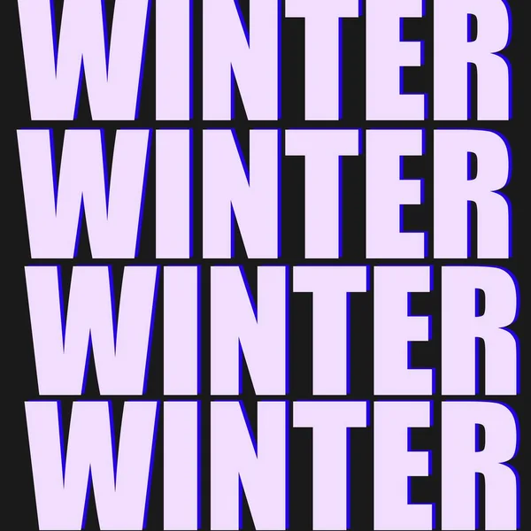 Seizoen Naam Winterletters Driedimensionaal — Stockfoto