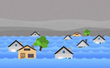 Doğal felaketi evle, sağanakla ve fırtınayla, evle, bulutla ve yağmurla, şehirdeki su baskınıyla, evle, su baskınıyla sel baskınıyla.