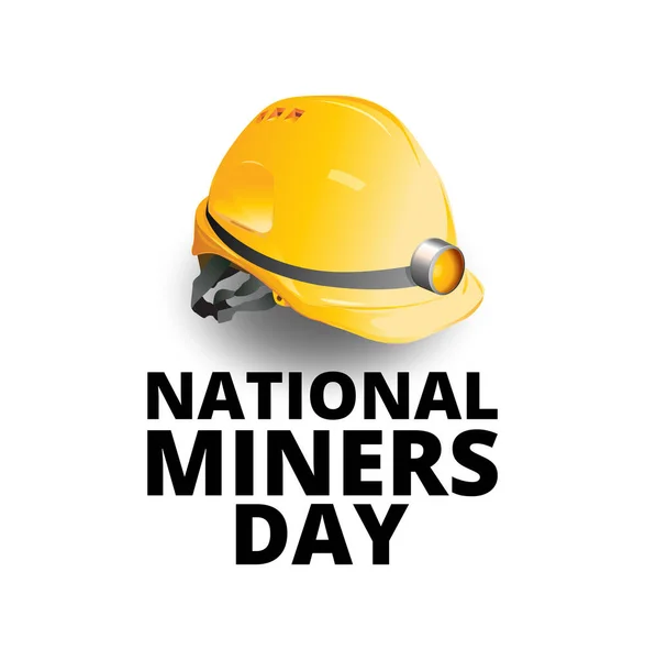Narodowy Dzień Górników Bezpieczeństwo Pracy Projektowanie Wektorów Wyposażenia Bezpieczeństwa — Wektor stockowy