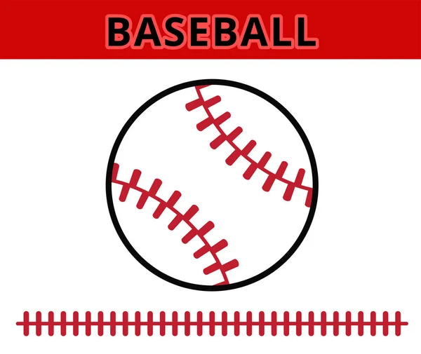 Baseballstiche Auf Weißem Hintergrund Vektor Design — Stockvektor