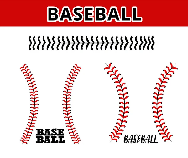 Baseball Points Sur Fond Blanc Conception Vectorielle — Image vectorielle